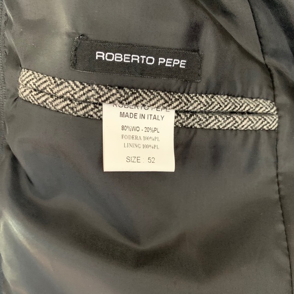 NWT Roberto Pepe Men’s Wool Pea Coat - Picture 4 of 7